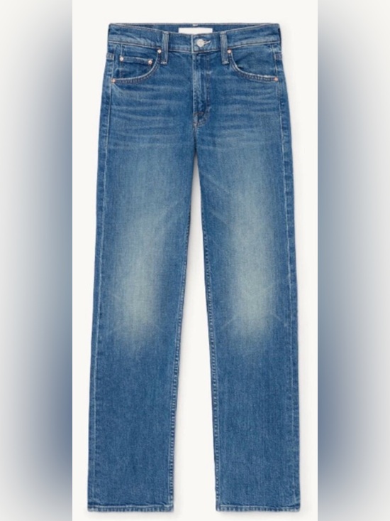 MOTHER Denim - Mother Jeans Smarty Pants Skimp Mid Rise Straight 100% Cotton Knee High 28